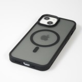 iPhone 14 Case Hülle - Jelly cover glass semi-durchsichtig MagSafe - Black