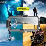 iPhone Case Hülle - Wasserdichtes Schutzcover zum Schnorcheln und Tauchen bis 30M Military grade Alle iPhones - Schwarz