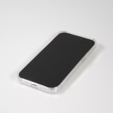 iPhone 14 Pro Max Case Hülle - Gummi Silikon bumper super flexibel mit Kartenhalter transparent