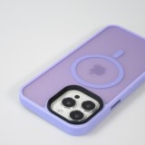 iPhone 14 Pro Max Case Hülle - Jelly cover glass semi-durchsichtig MagSafe - Light purple