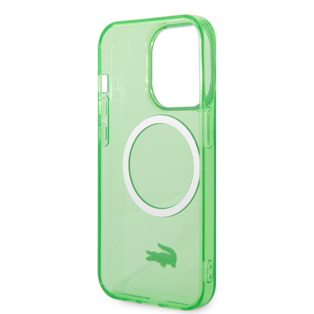 iPhone 14 Pro Max Case Hülle - Lacoste Transparent-Lackgel mit MagSafe - Hellgrün