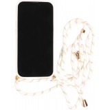 iPhone 14 Pro Max Case Hülle - Bio Eco-Friendly Vegan mit Handykette Necklace - Weiss