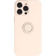 iPhone 14 Pro Case Hülle - Soft Touch mit Ring - Beige