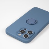 iPhone 14 Pro Case Hülle - Soft Touch mit Ring - Blau