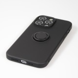 iPhone 14 Pro Max Case Hülle - Soft Touch mit Ring - Schwarz