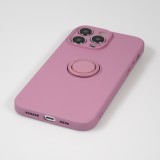 iPhone 14 Pro Max Case Hülle - Soft Touch mit Ring - Dunkelviolett