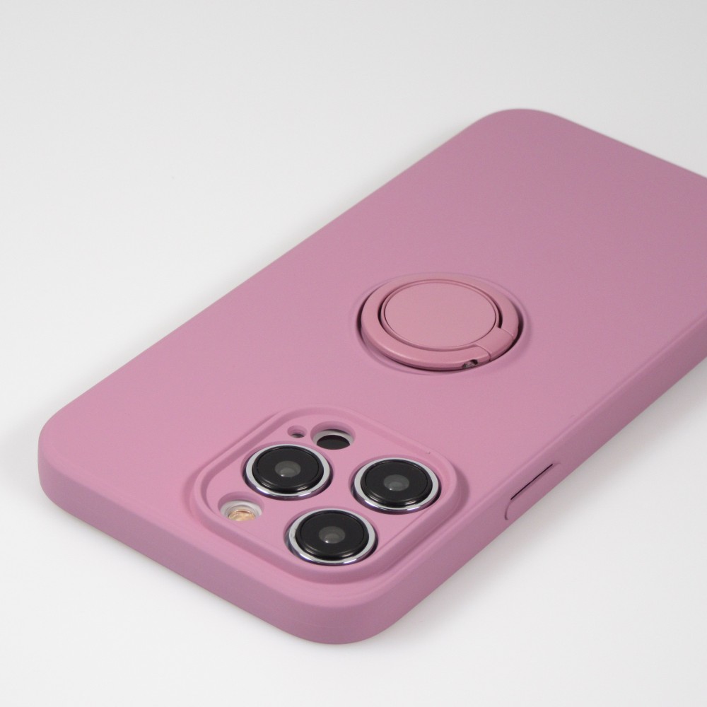 iPhone 14 Pro Max Case Hülle - Soft Touch mit Ring - Dunkelviolett