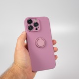 iPhone 14 Pro Max Case Hülle - Soft Touch mit Ring - Dunkelviolett