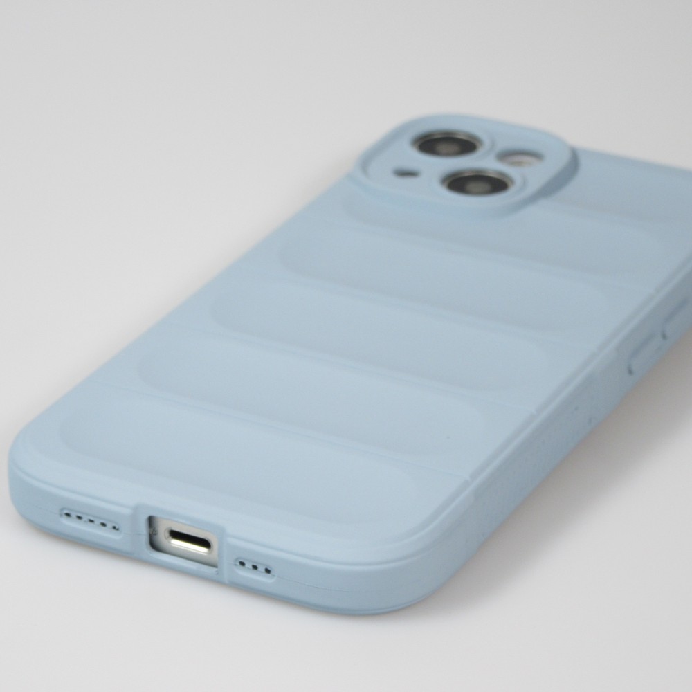 Coque iPhone 14 Plus - Silicone renforcé avec double couche de protection - Bleu clair