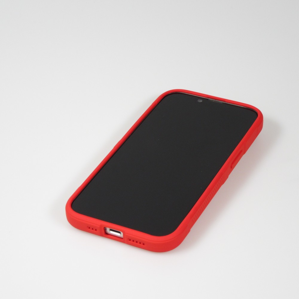 Coque iPhone 14 - Silicone renforcé avec double couche de protection - Rouge