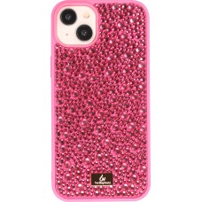 iPhone 15 Plus Case Hülle - Glitzer Diamant The Bling World - Dunkelrosa