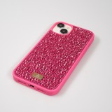 iPhone 15 Plus Case Hülle - Glitzer Diamant The Bling World - Dunkelrosa