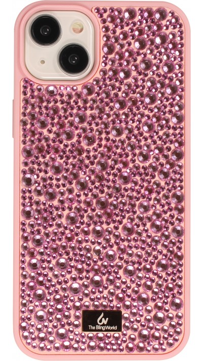 iPhone 15 Plus Case Hülle - Glitzer Diamant The Bling World - Rosa