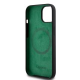 iPhone 15 Plus Case Hülle - Lacoste Silikon Soft Touch Magsafe - Schwarz