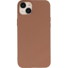 iPhone 15 Plus Case Hülle - Silikon Mat - Braun