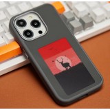 Coque iPhone 14 Pro - E-Ink Display DIY avec technologie NFC pour photo personnalisée - Noir