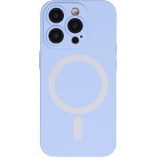 Coque iPhone 15 Pro Max - Coque en silicone souple avec MagSafe et protection pour caméra - Violet clair