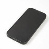 iPhone 15 Pro Max Case Hülle - Weiches Silikongel mit Kameraschutz - Minimalistische Rose - Schwarz