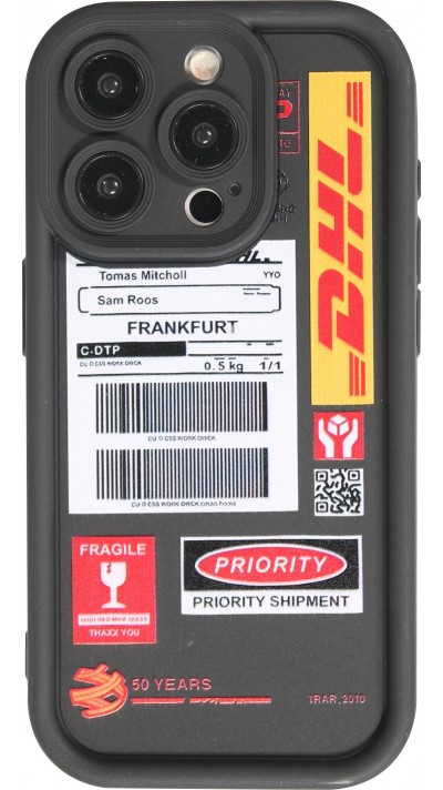 iPhone 15 Pro Max Case Hülle - Weiches Silikon DHL Frankfurt mit verstärkten Kanten - Schwarz