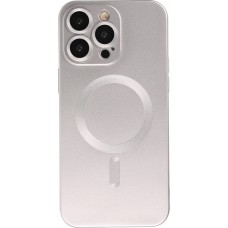 Coque iPhone 16 - Gel souple avec vitre de protection caméra MagSafe - Argent