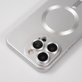 Coque iPhone 16 Pro Max - Gel souple avec vitre de protection caméra MagSafe - Argent