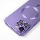 iPhone 16 Pro Max Case Hülle - Gummi weich mit Kameraschutzglas MagSafe - Violett