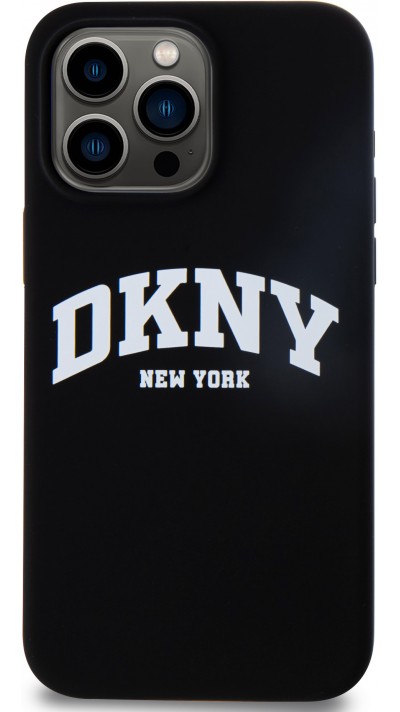 iPhone 15 Pro Max Case Hülle - Liquid Silicone DKNY New York MagSafe kompatibel - Schwarz