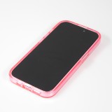 iPhone 15 Pro Max Case Hülle - Hartes Silikon mit Glitzer Rückseite und MagSafe - Rosa