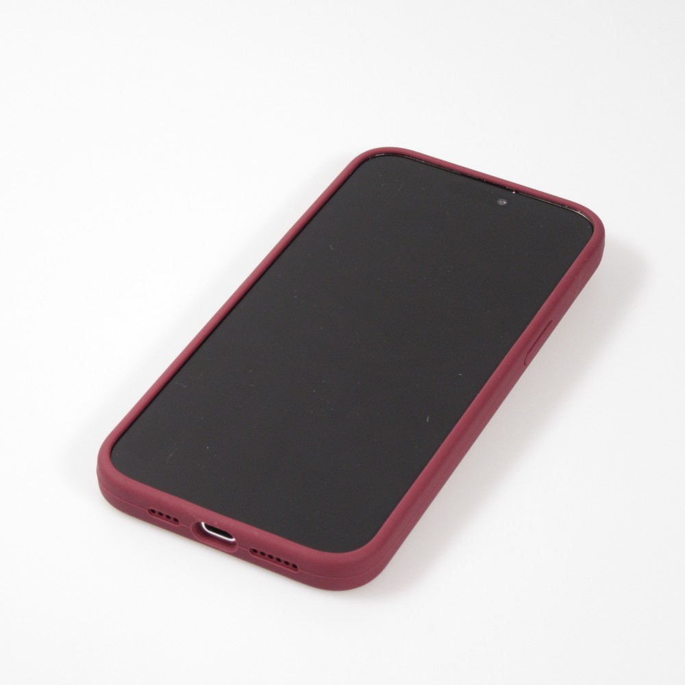 Coque iPhone 15 Pro - Soft Touch - Bordeaux