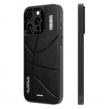iPhone 15 Pro Case Hülle - Youngkit Passionate Backboard Leather Case mit Magsafe - Schwarz