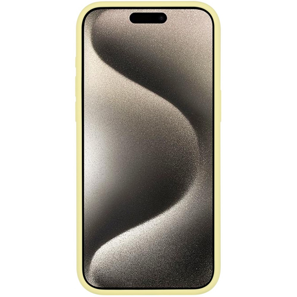 iPhone 15 Plus Case Hülle - Soft Touch - Pastellgelb