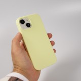 Coque iPhone 15 - Soft Touch - Jaune pastel