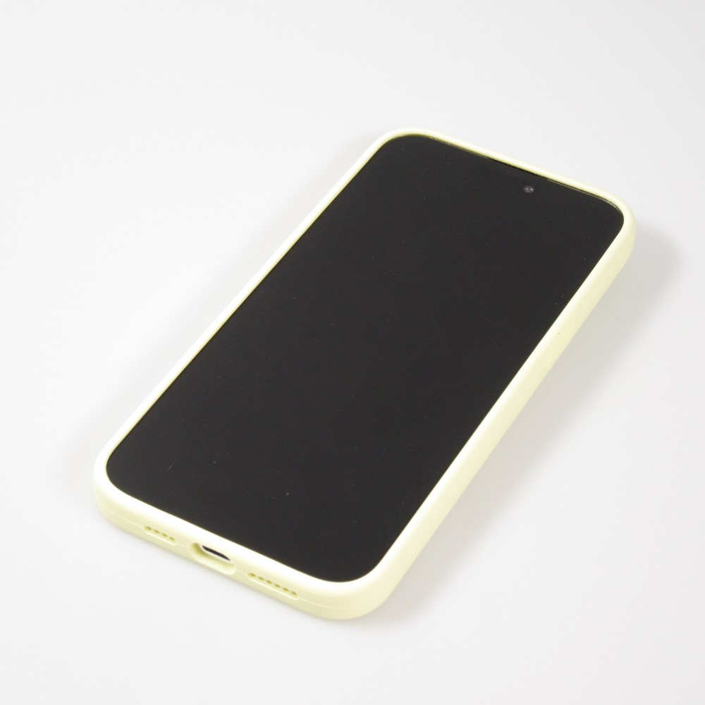 iPhone 15 Plus Case Hülle - Soft Touch - Pastellgelb