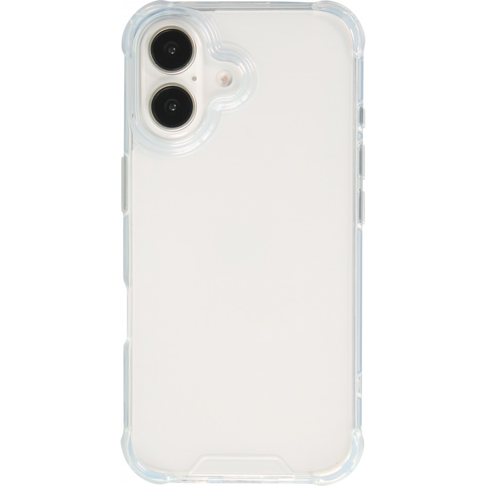 iPhone 16 Case Hülle - Bumper Glass TPU Anti-Schock mit Acryl - Transparent