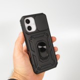 iPhone 16 Case Hülle - Full Body Armor Military-Grade - Schwarz