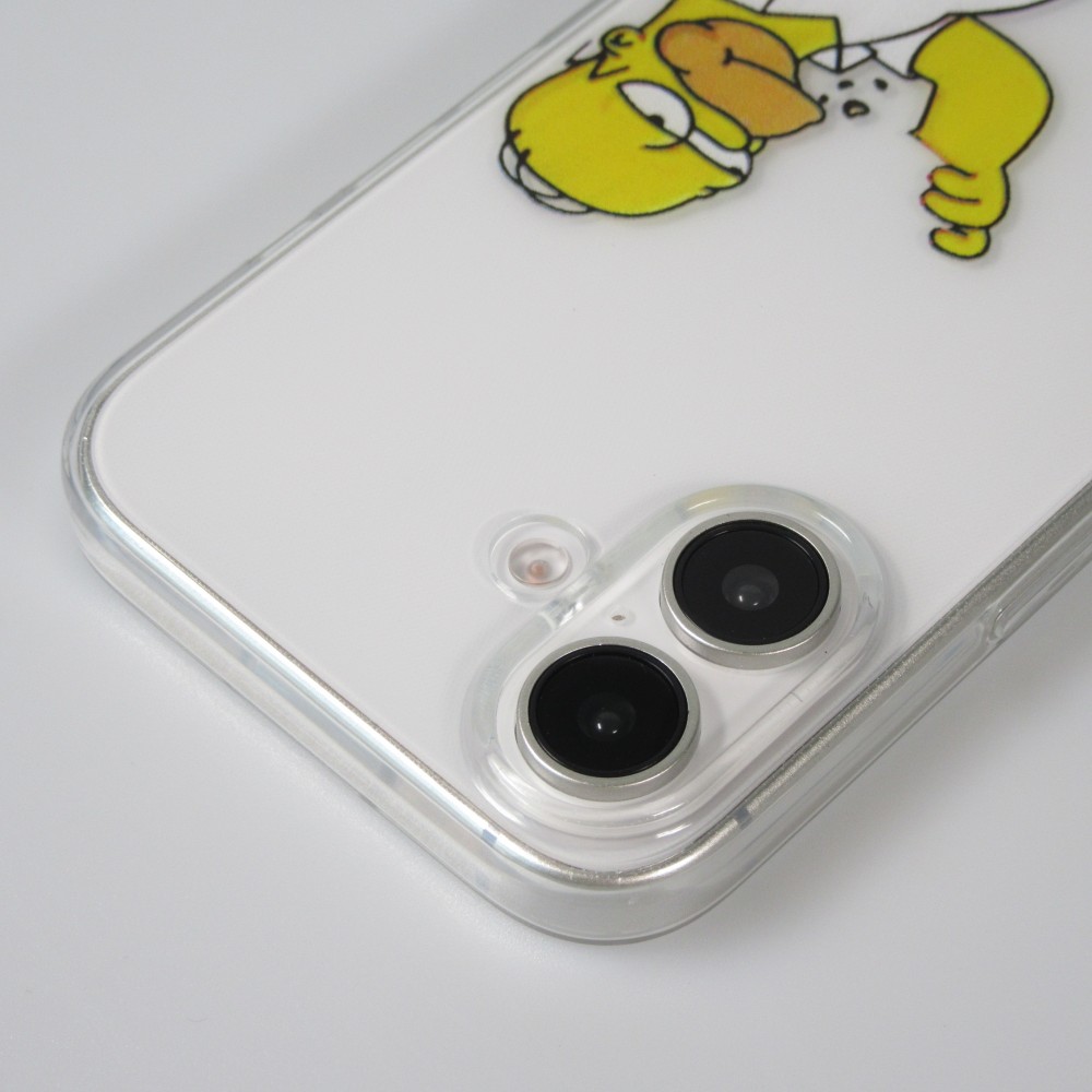 iPhone 16 Case Hülle - Gummi cartoon Homer Simpson