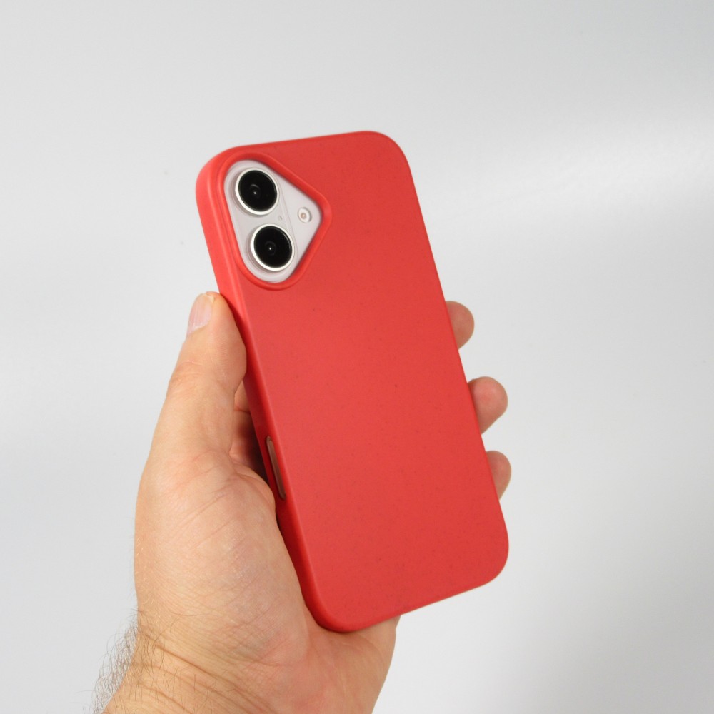 Coque iPhone 16 Plus - Bio Eco-Friendly biodégradable écologique nature - Rouge