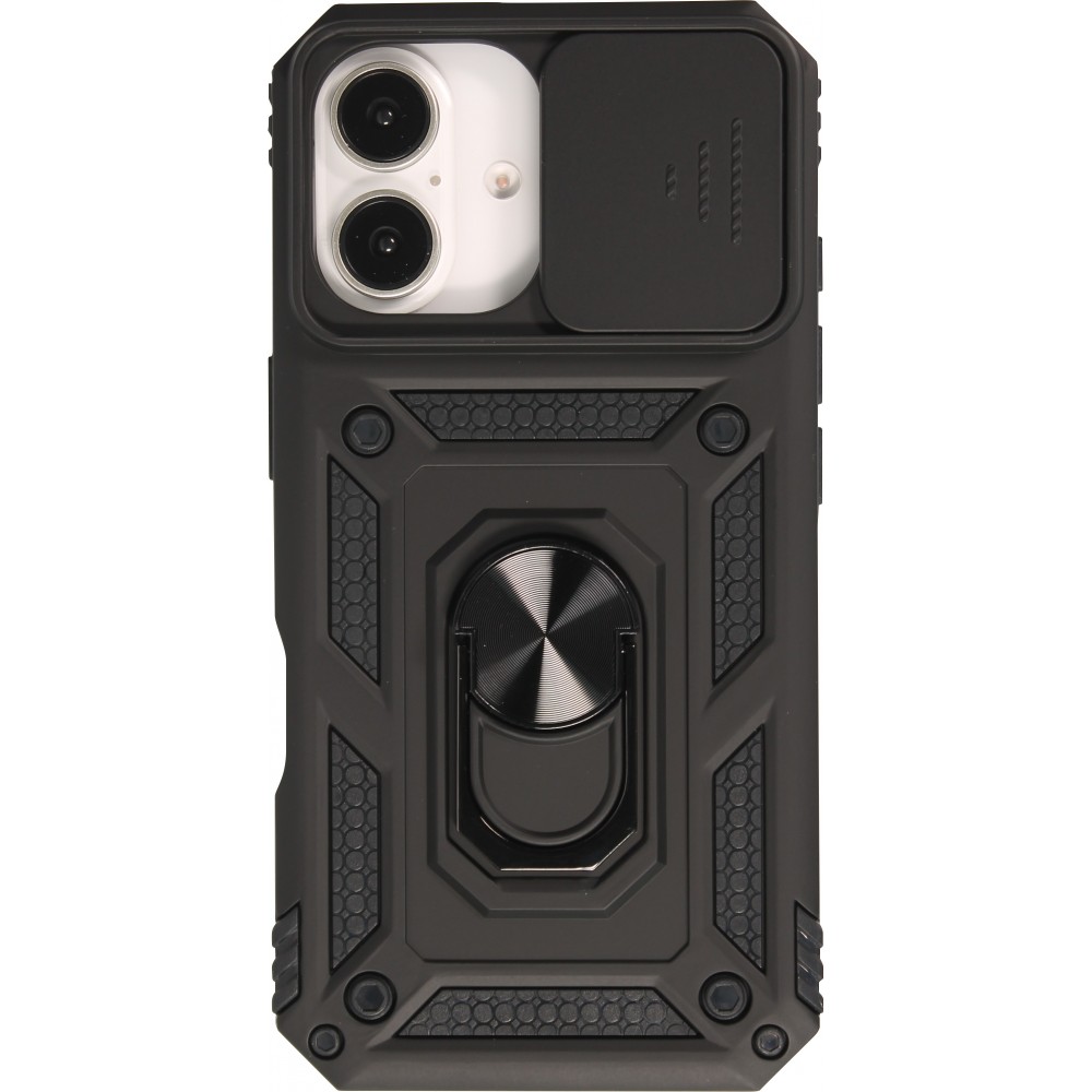 iPhone 16 Plus Case Hülle - Full Body Armor Military-Grade - Schwarz