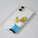 iPhone 16 Plus Case Hülle - Gummi cartoon Homer Simpson