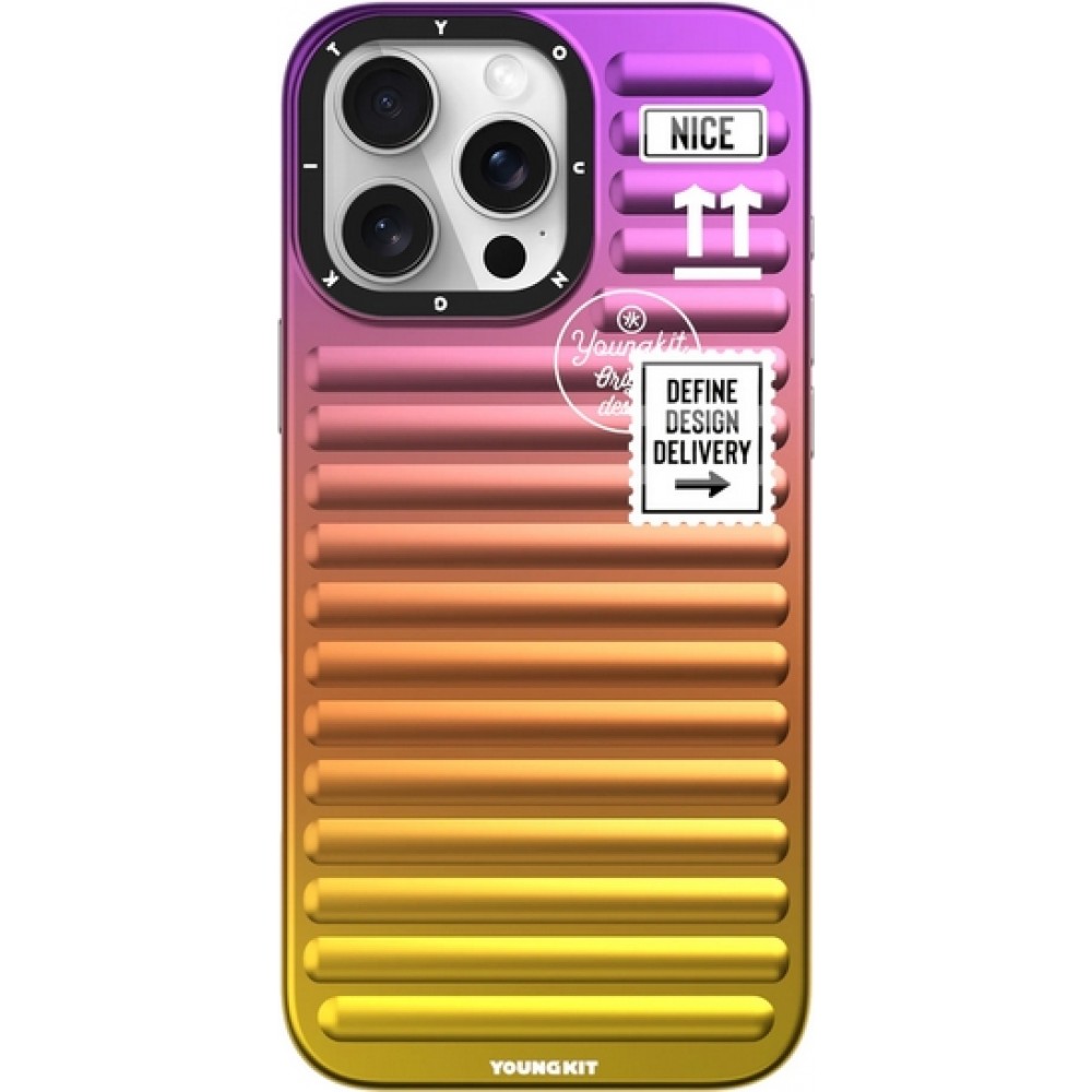 Coque iPhone 16 Pro Max - Youngkit Glow Luggage-Inspired - Orange