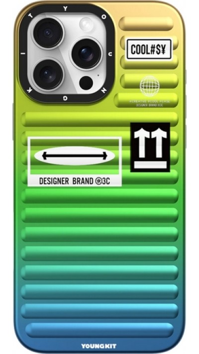 iPhone 16 Pro Max Case Hülle - Youngkit Glow Luggage-Inspired - Grün