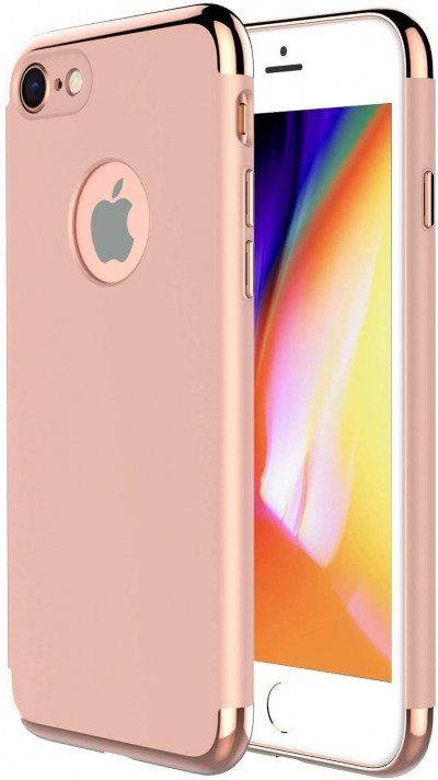 Hülle iPhone 7 / 8 / SE (2020, 2022) - Frame gold - Rosa