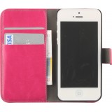 Hülle iPhone 5/5s / SE (2016) - Premium Flip - Dunkelrosa