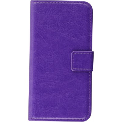 Hülle iPhone 5/5s / SE (2016) - Premium Flip Leder Tasche - Violett