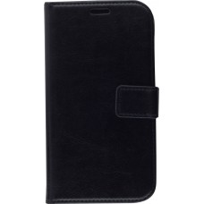 Hülle iPhone 13 mini - Premium Flip Leder Tasche - Schwarz