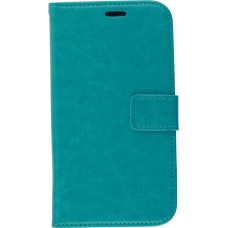 Hülle iPhone 13 mini - Premium Flip Leder Tasche - Türkis