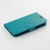 Hülle iPhone 13 mini - Premium Flip Leder Tasche - Türkis