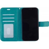 Hülle iPhone 13 mini - Premium Flip Leder Tasche - Türkis