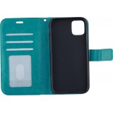 Hülle iPhone 13 mini - Premium Flip Leder Tasche - Türkis