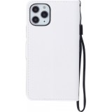 Hülle iPhone 16 Pro Max - Premium Flip Leder Tasche - Weiss